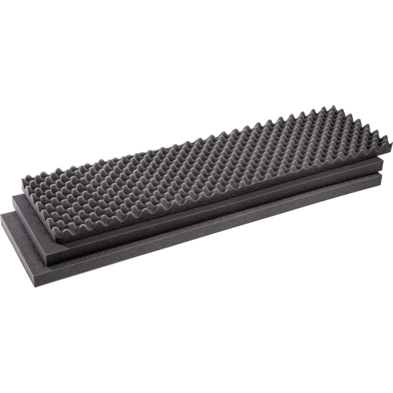 Pelican 1750 foam set - 3 Piece replacement foam set. 2 solid & 1 convoluted lid foam.