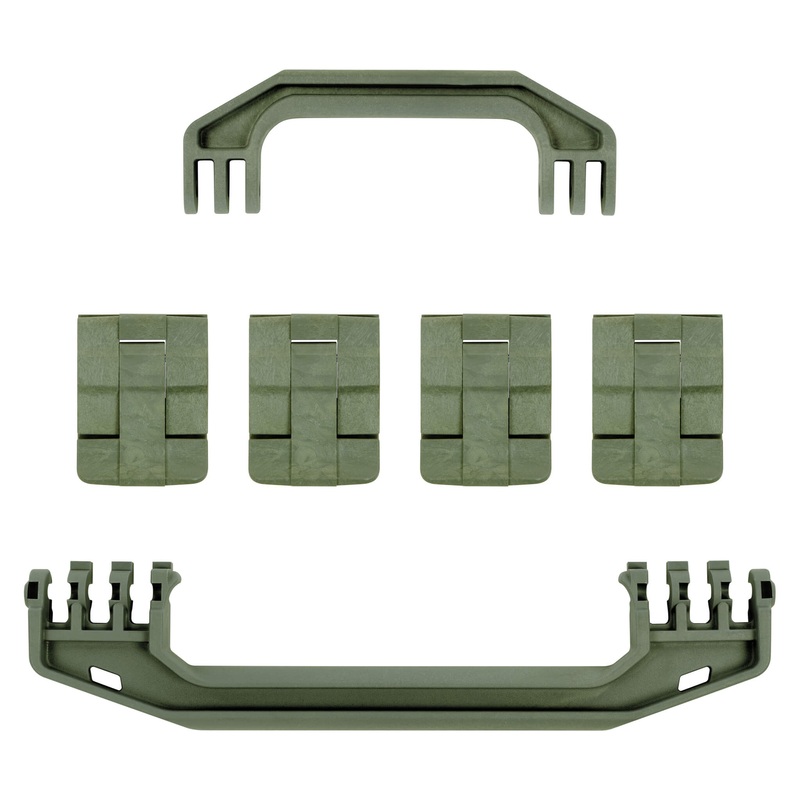 Pelican 1750 Gen1 Replacement Handles & Latches, OD Green (Set of 2 Handles, 4 Latches)