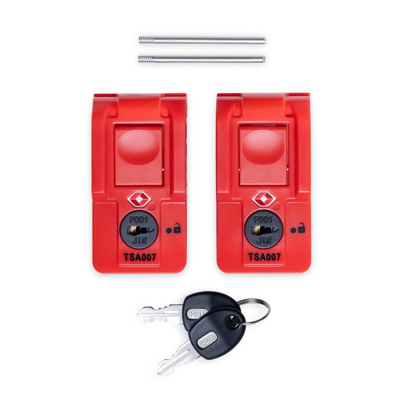 Pelican Air TSA Locking Latches, Red, Push-Button (Set of 2 with Keys)