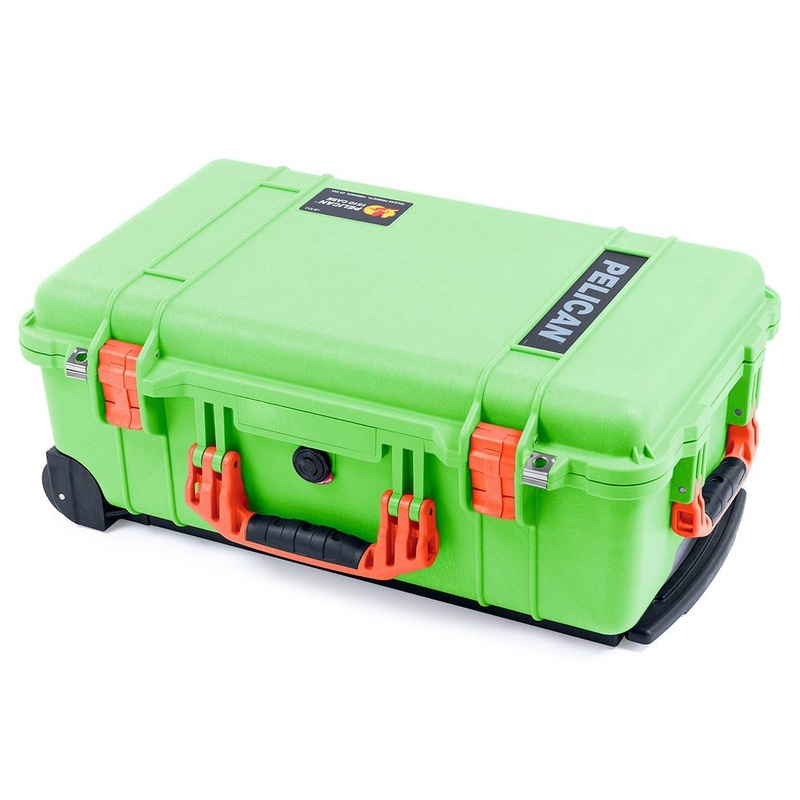 Pelican 1510 Case, Lime Green with Orange Handles & Latches