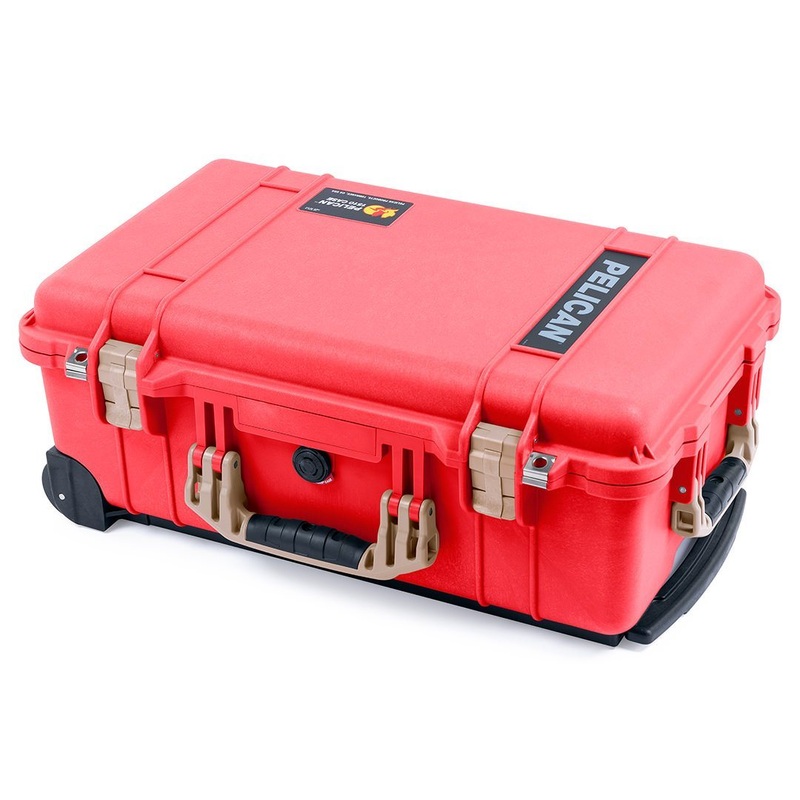Pelican 1510 Case, Red with Desert Tan Handles & Latches