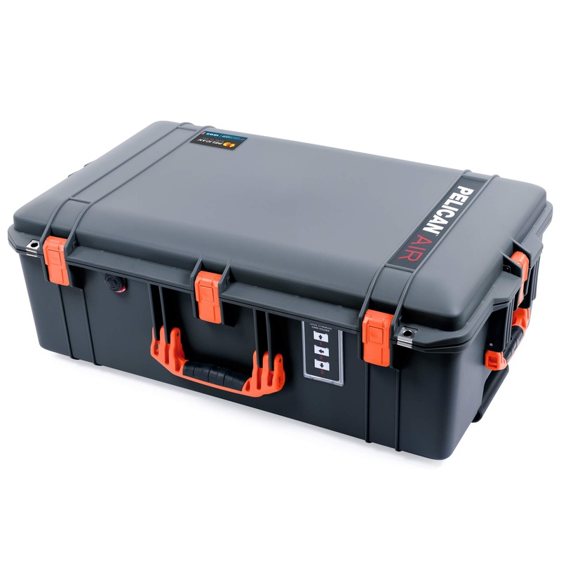 Pelican 1595 Air Case, Charcoal with Orange Handles & Latches
