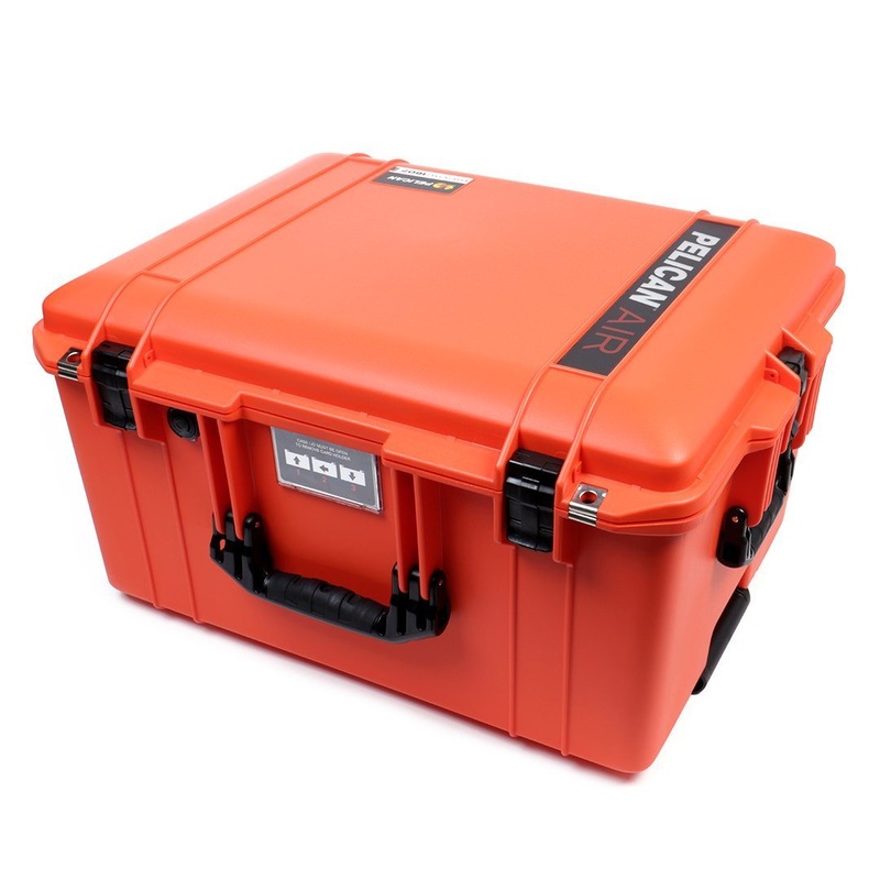 Pelican 1607 Air Case, Orange with Black Handles & Latches