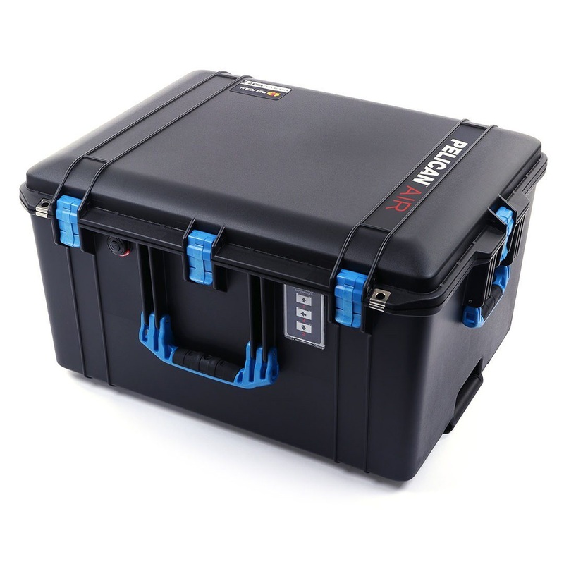 Pelican 1637 Air Case, Black with Blue Handles & Latches
