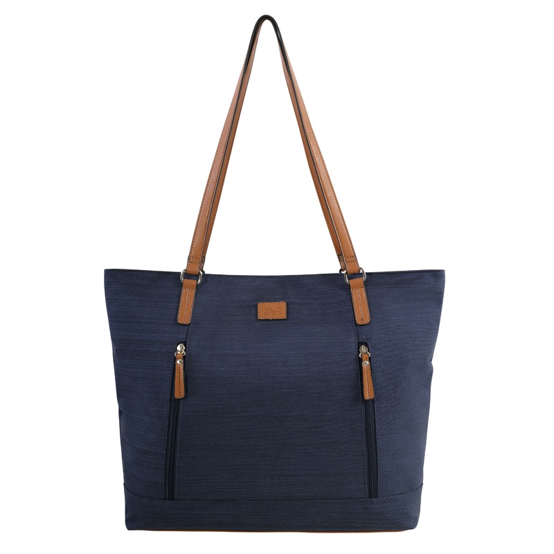 Roots Textured Polyester 2 Compartment Business Computer Satchel