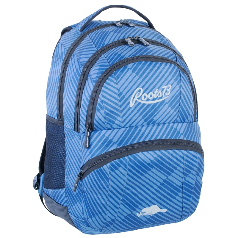 Roots 73 Poly 15.6 Laptop Backpack - Blue Print