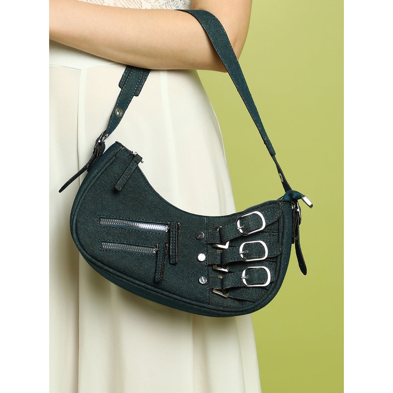 The Denim Shoulder Bag - Navy Blue
