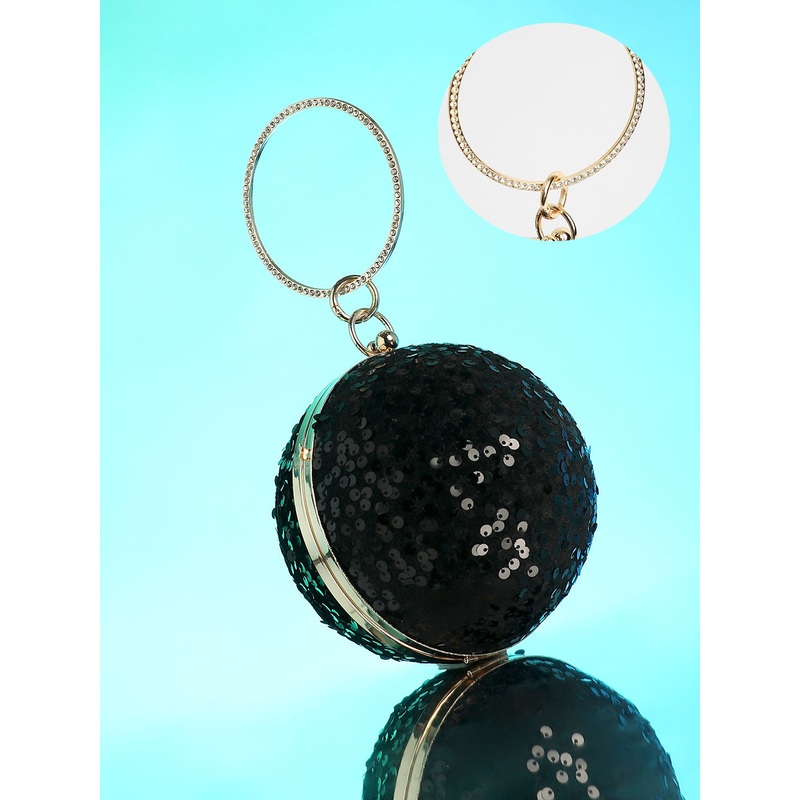 The Discotheque Clutch Bag - Onyx Black