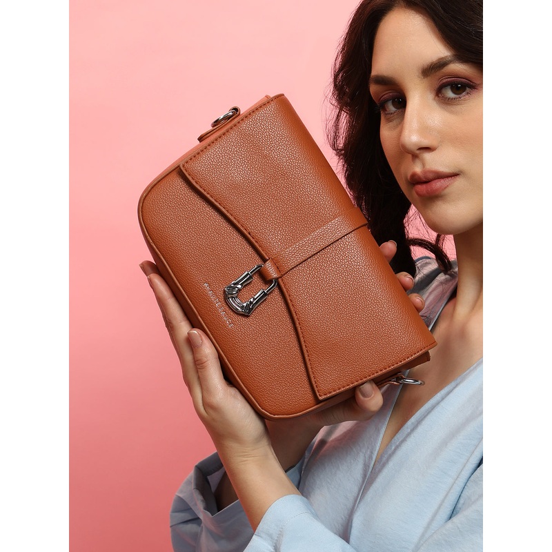 The Hanging Buckle Sling Bag - Terracotta Brown