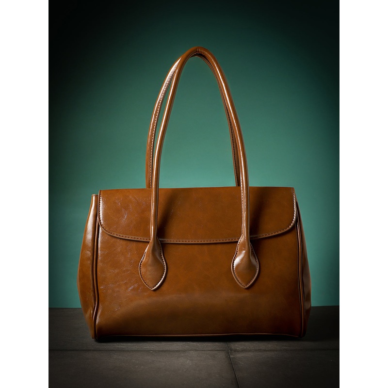 The Large Medis Satchel Bag - Chocolate Brown
