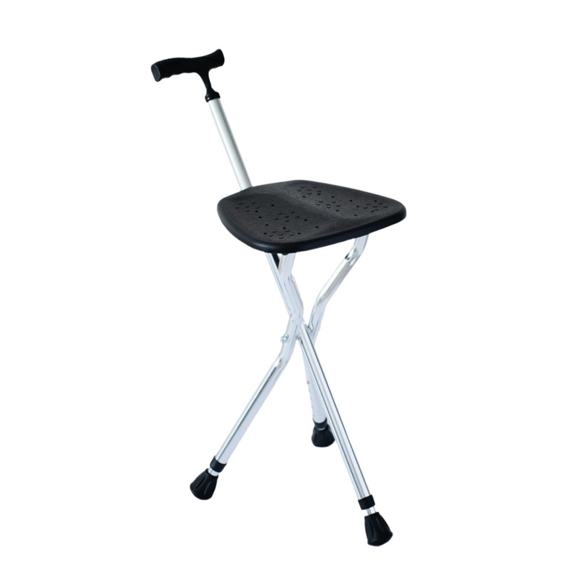 Crossing Folding Walking Stick With Seat
