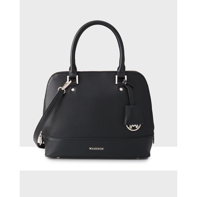 Grace Medium Dome Satchel Bag + Monogram Bag Strap