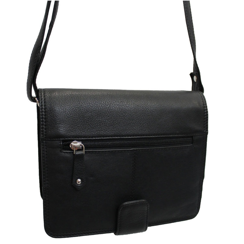 Franco Bonini - 1321 leather organised Handbag - Black