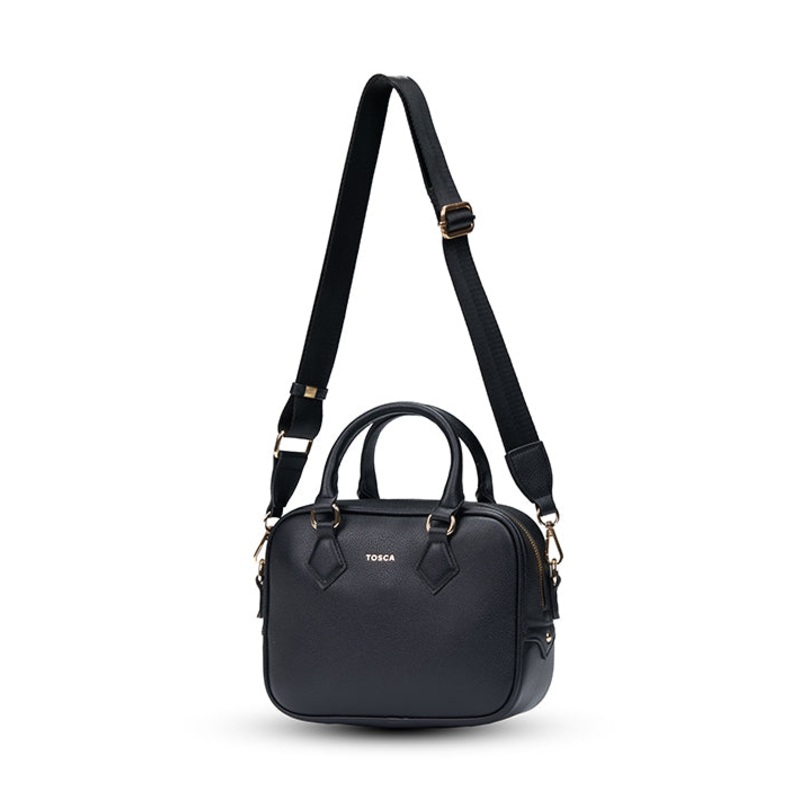Tosca - TH052 Mini Bowler Handbag - Black