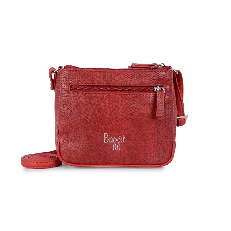 Boris Red Medium Saddle Sling Bag