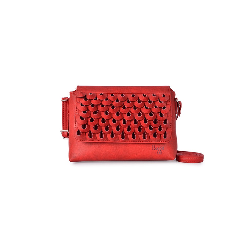 Croxy Red Large Satchel Sling Bag
