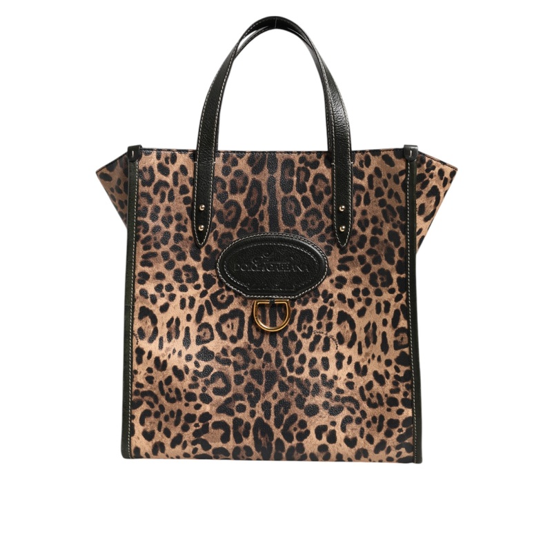 Dolce & Gabbana Multicolor Leopard Shopping Tote Shoulder Women Borse Bag