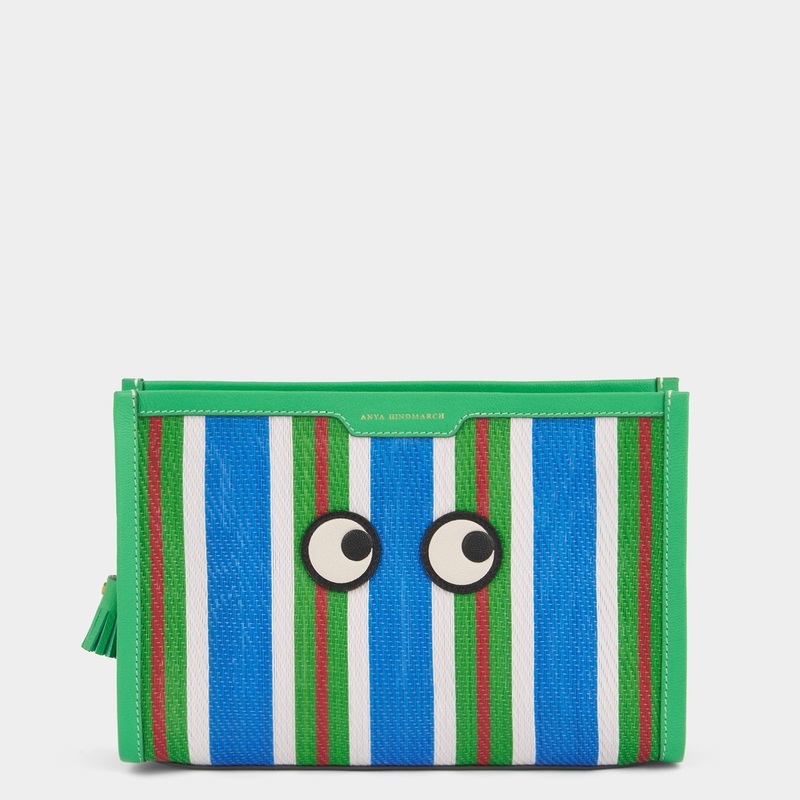 Eyes Striped Pouch