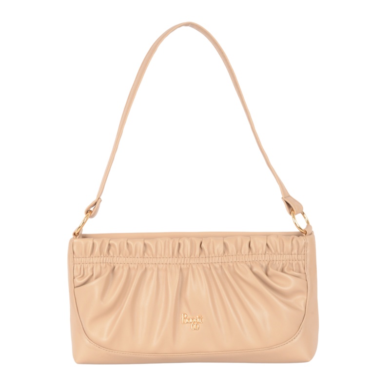Neil Softella Beige Small Baguette Bags