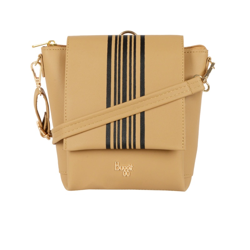 Rustle Beige Small Backpack Sling Bag