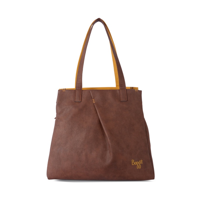 Tiramisu Brown Large Tote Bag