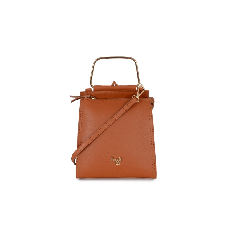 Tridime Tan Oversize Backpack Sling Bag