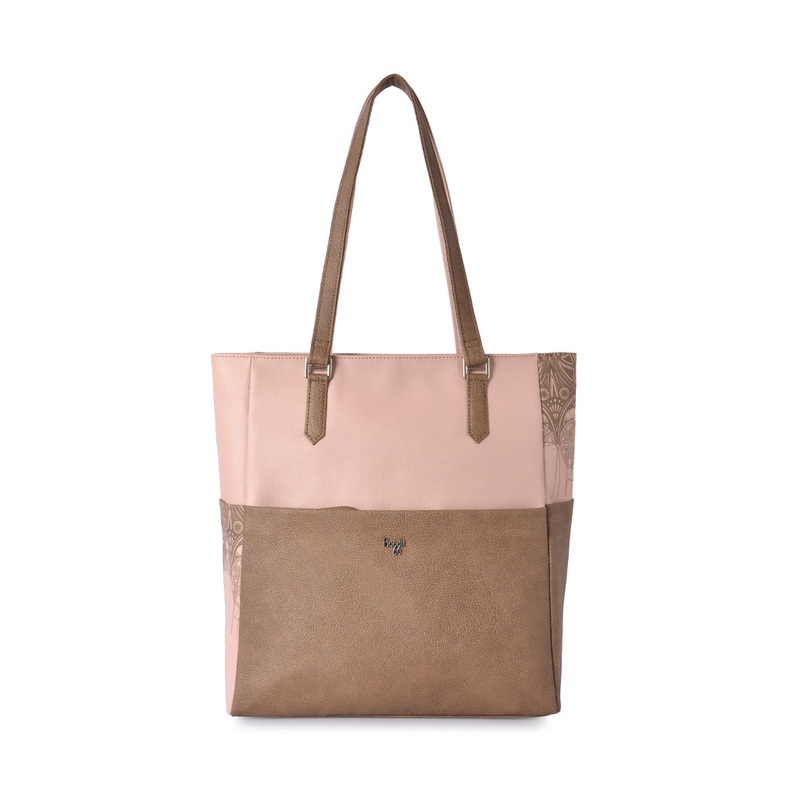 Wadia Beige Large Tote Bag