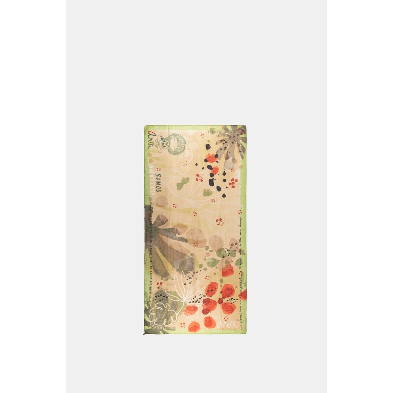 Amazonia green nature print scarf
