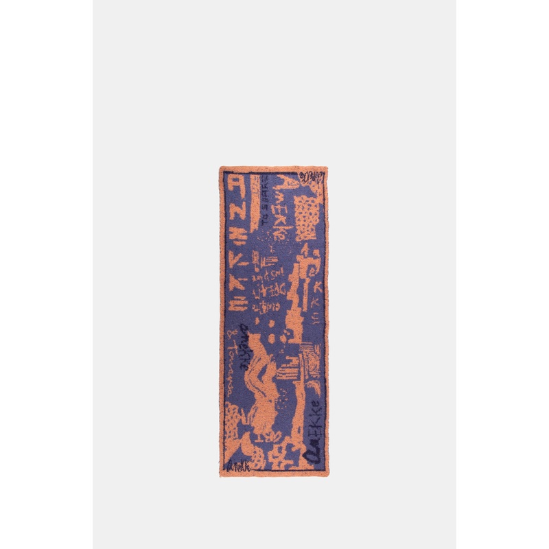 Blue and terracotta Contemporary scarf.