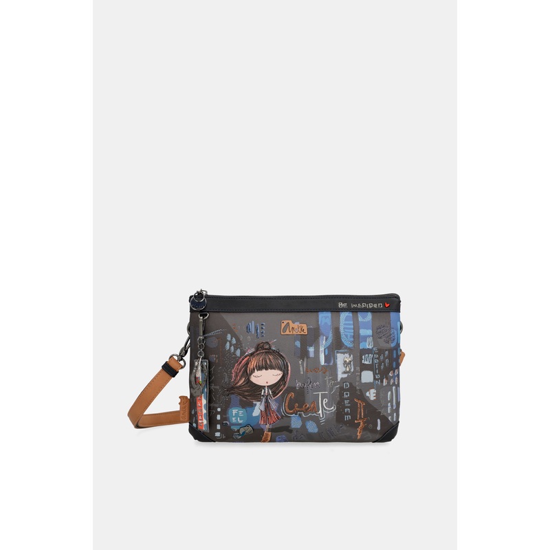 Contemporary 2 compartment shoulder bag