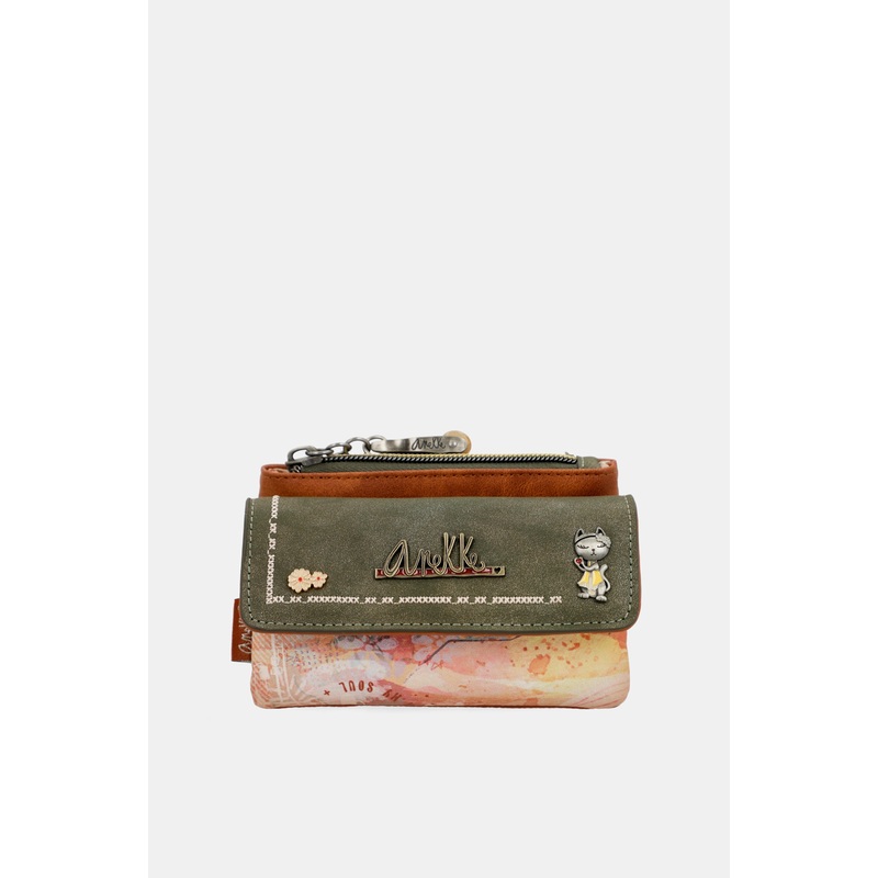 Flowers coin purse with flap