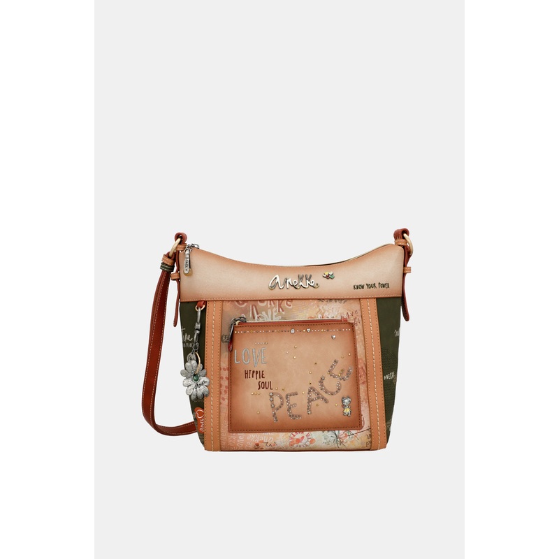 Flowers large crossbody bag