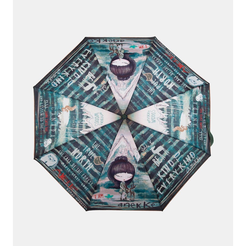 Manual folding umbrella The forest