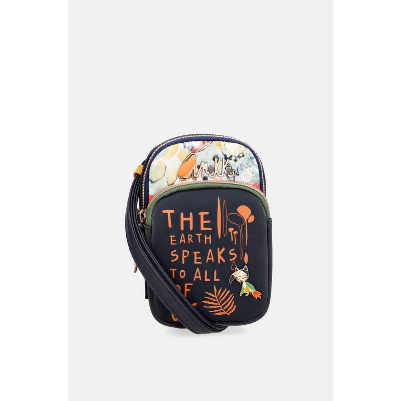 Nature Pachamama navy blue mini crossbody bag