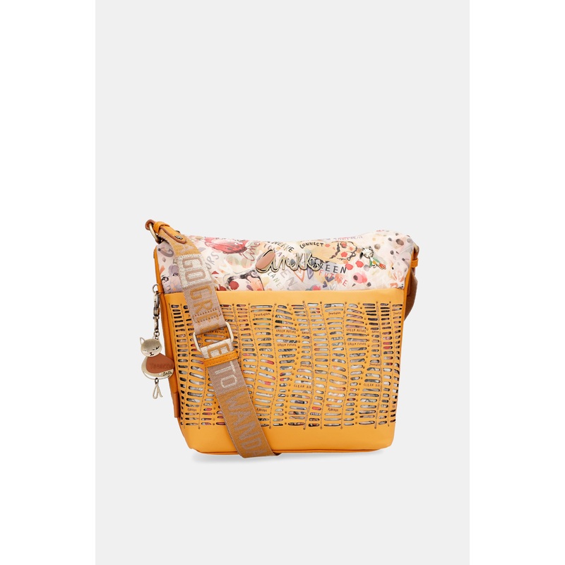 Nature Pachamama ochre large messenger bag