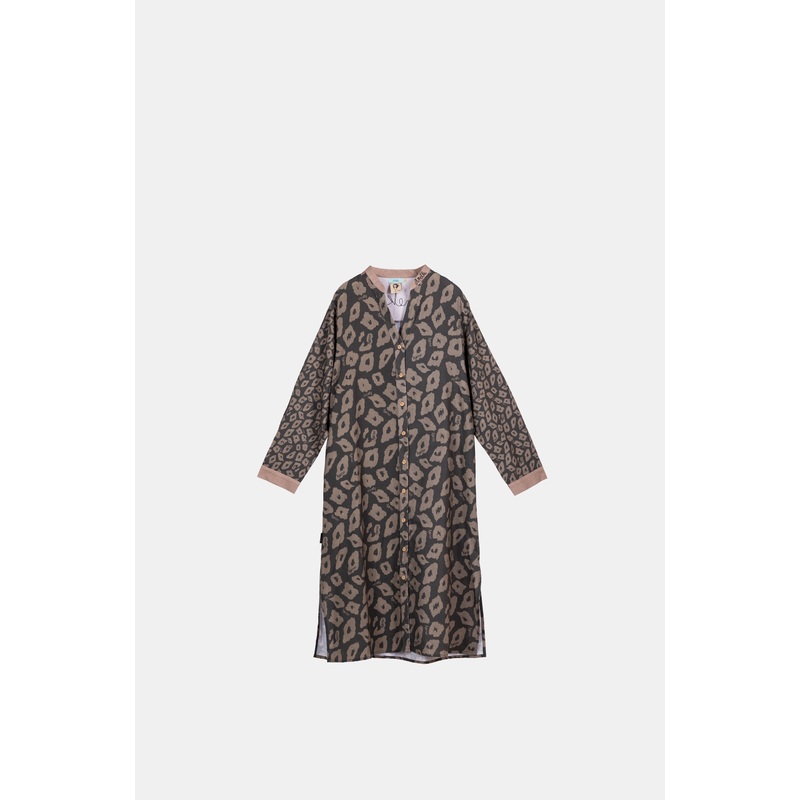 Printed shirt dress