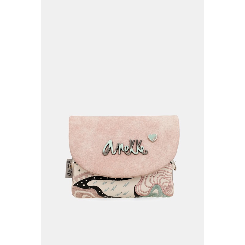 Psicodelic coin purse with flap