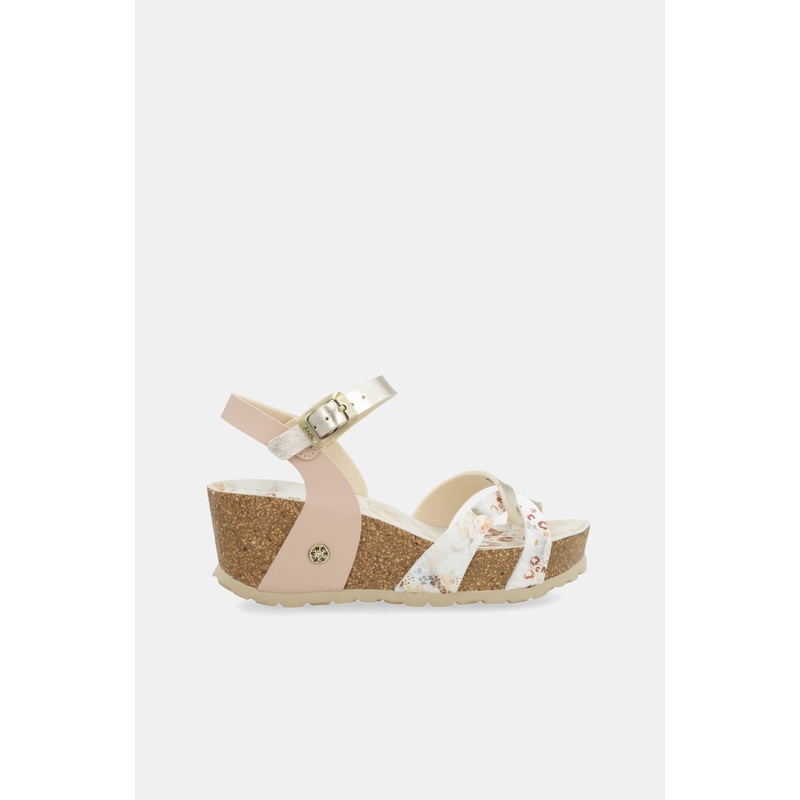 Wedge sandals bio white straps