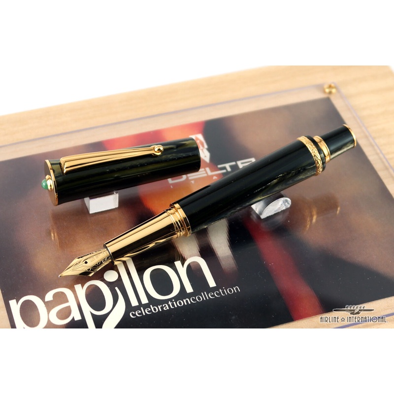 Delta Celebration Diamond, Ruby & Emerald Papilon Limited Edition Matching Number Fountain Pen Set
