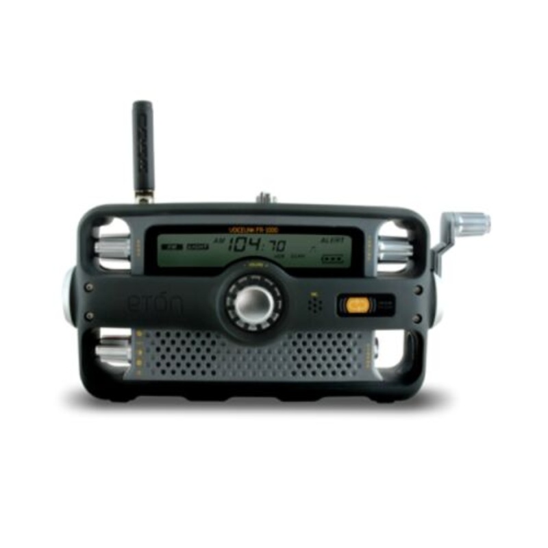 Eton FR1000 Self Powered Hand Crank AM/FM/NOAA Weather/2 Way GMRS Clock Radio