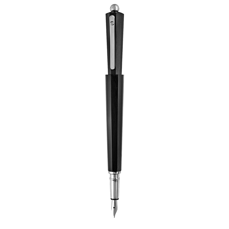 Giuliano Mazzuoli Moka Black Aluminum Fountain Pen
