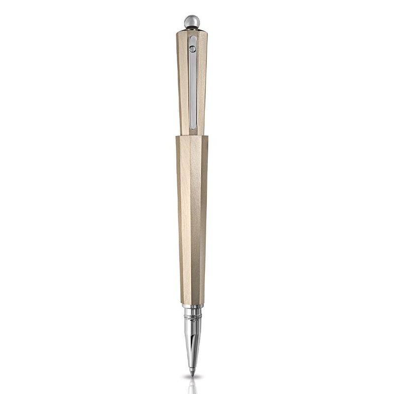 Giuliano Mazzuoli Moka Ivory Aluminum Ballpoint Pen