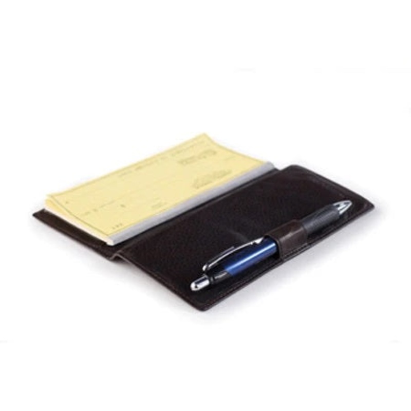 Osgoode Marley Cashmere Leather Checkbook Cover