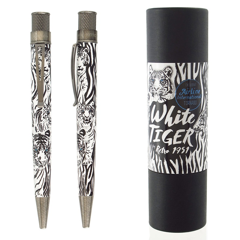 Retro 51 White Tiger Tornado Rollerball