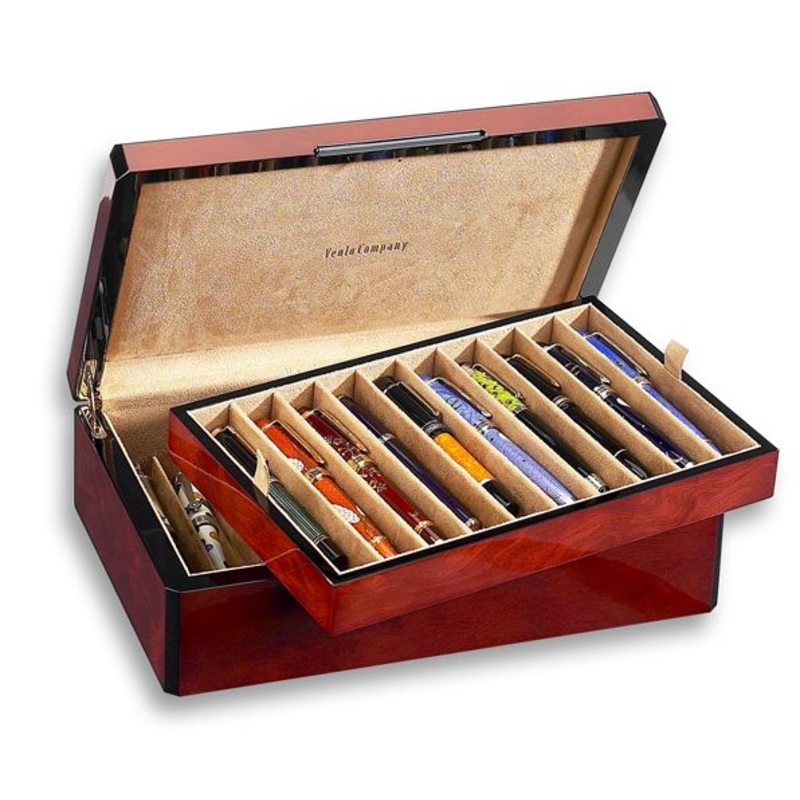 Venlo Triple Burlwood Collection 20 Pen Chest