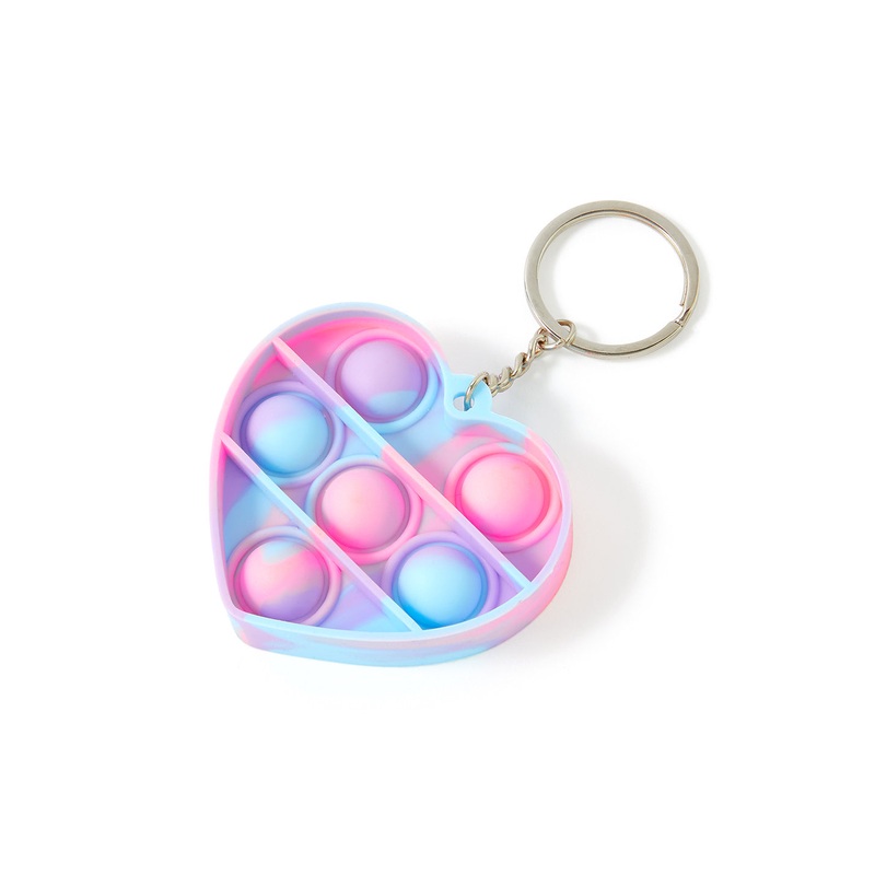 Accessorize Girl Heart Keyring Push Popper