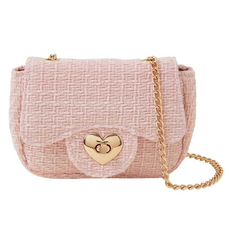 Accessorize London Pink Tweed Bag