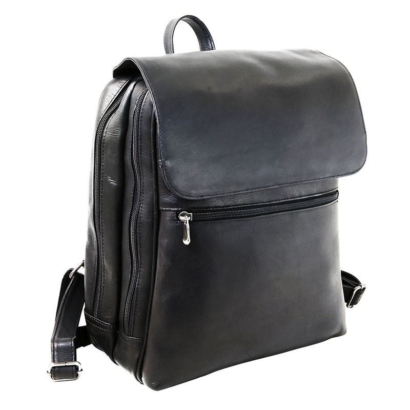 DayTrekr Leather Slim Flap over Backpack