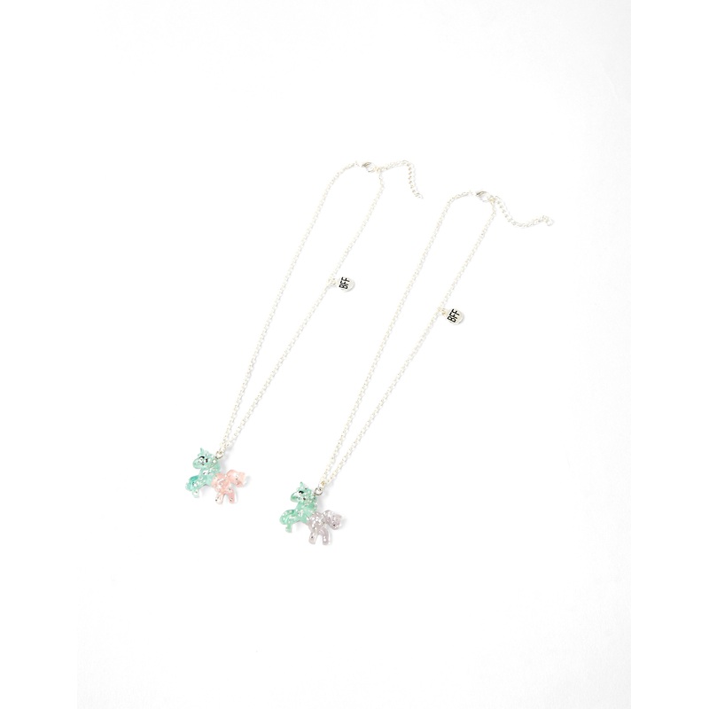 Accessorize London Set Of 2 Unicorn Bff Necklaces