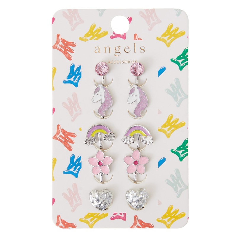 Accessorize London Unicorn Clip-On Earrings Set Of 5